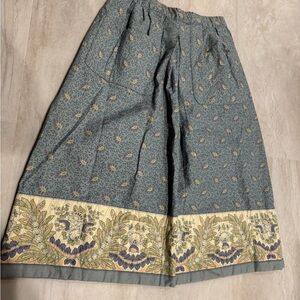 Vintage Blue and Cream Maxi Skirt